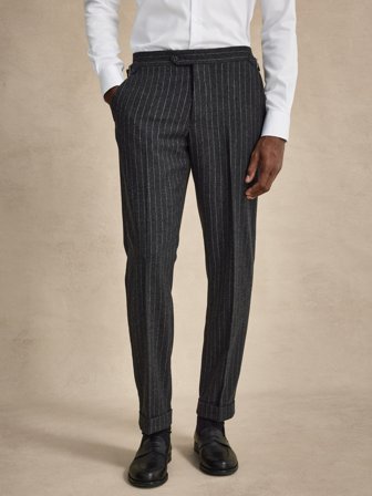 John Henric Men's Graue Nadelstreifen Anzughose Tailored Fit Size 46