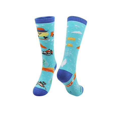 Tykkelse Skistrømper til Børn – Lange Frottebund Vinterstrømper til Udendørs Sport