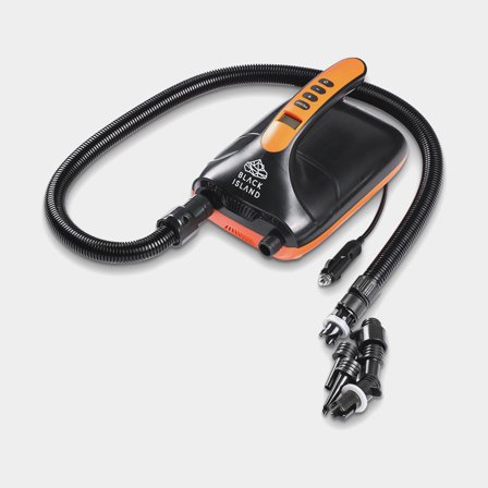 Elektrisk pump Black Island SUP, 12 V, med digital tryckmätare (manometer) + flexibel slang