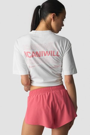 ICANIWILL - Everyday Cotton T-shirt Print White - Naiset - Treenivaatteet ICIW:ltä