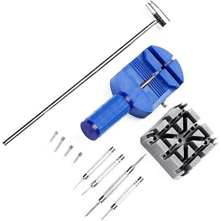 11pcs Watch Repair Tools Set Wristwatch Strap Fastener Remover Hammer 3 Pin Punch Spring Bar Repair Tool Kit