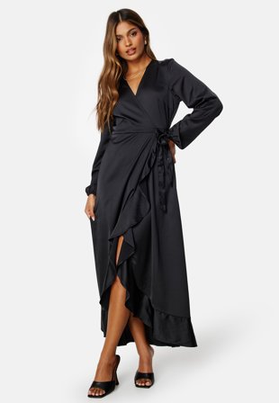 Happy Holly Emmie Maxi LS Dress Black Klær
