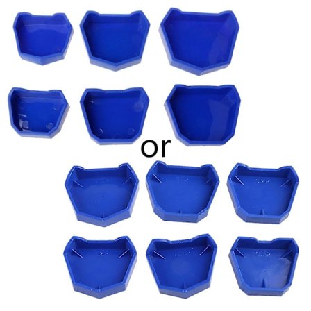 6 stk. Dental Lab Gipsmodell Base Former Former Brett Tannlege Munnpleieverktøy