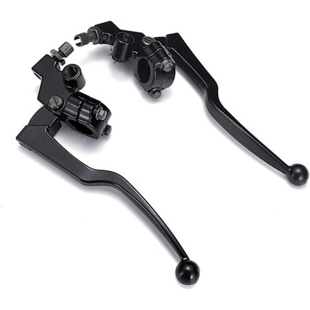 Par svarta broms- och kopplingshandtag i aluminium för motorcykel, kompatibla med Honda FXD125 CG125 kabel frambroms