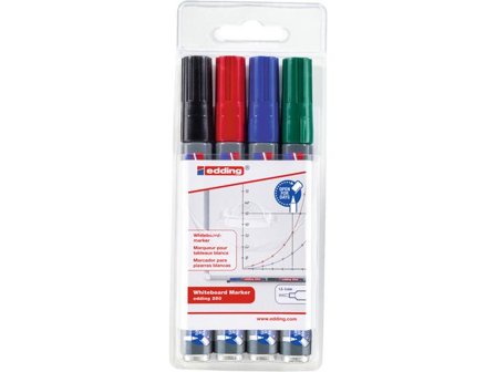 edding Whiteboardpenna 250 rund 1,5-3mm 4/fp - Lyreco - Kontorsmaterial - Pennor - Whiteboardpennor - Rund spets