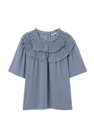 Wera Blus med volang NOEMI Blusar Blå 34