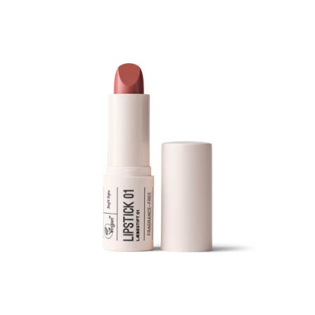 Ecooking Lipstick 01 - Blush Nude med Hyaluronsyre og E-vitamin til Pleje og Blødgøring af Læber, Læbestift