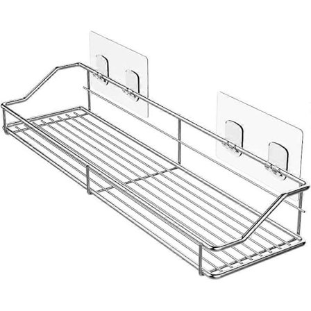 Duschhanddukar Korg Hylla Badrumsorganisatör Kök Kryddställ SUS304 Rostfritt Stål - Ingen Borrning MPZ
