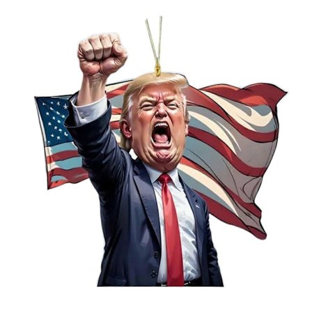 1/2 stk. Tegneserie Amerika Præsident Hængende Dekoration Hjem Indendørs Juletræ Bil Bakspejl 2D Flad Amerikansk Præsident Akryl Hængende Ornament Pen