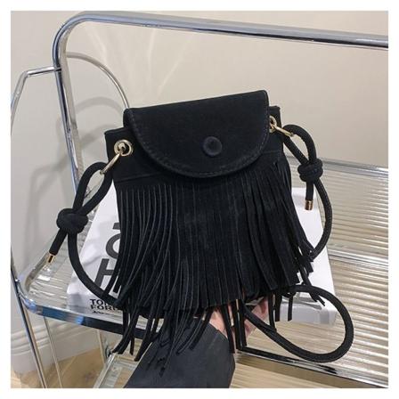 Kvinnors tygväska Axelväska SVART Black