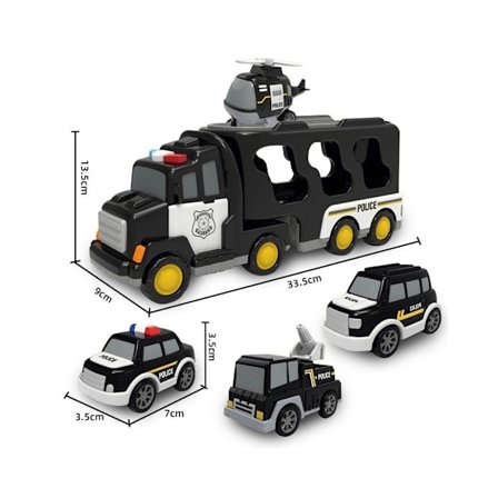 5-i-1 polisbilsleksak för pojkar i åldern 3 4 5 6, 5 polisbilslekset för pojkar i åldern 3+, lastbilsleksaker med ljus och ljud, billeksakspresenter 