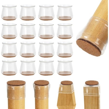 Oppgraderte transparente møbelknotter for tregulv, lydløse bevegelige bordbensbeskyttere, forhindrer riper