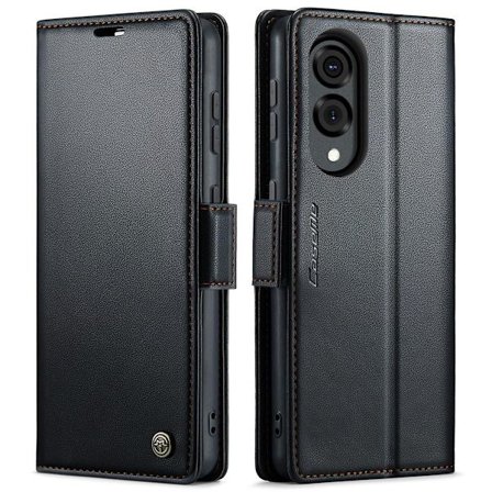 (För Samsung A53) Läderplånboksfodral med dolda kortfack och RFID-skyddad slimmad design