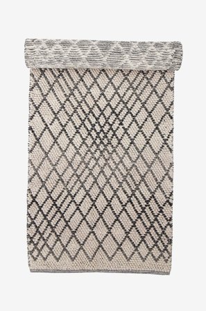 Bloomingville - Villamatto Kaya - Harmaa - Villamatot - 80X250 - - Homeroom