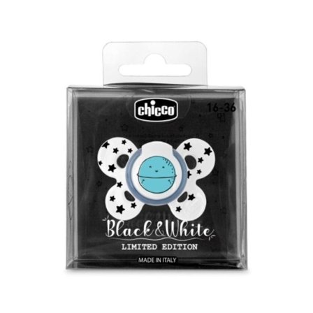 Chicco Succhietto Comfort Black E White Silicone 16-36 Mesi 1
