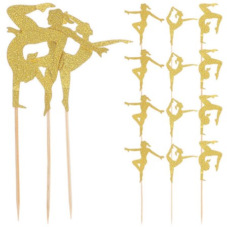 24 kpl Voimistelu Cupcake Koriste Voimistelutyttö Kuvioteemainen Juhla Cupcake Valinta