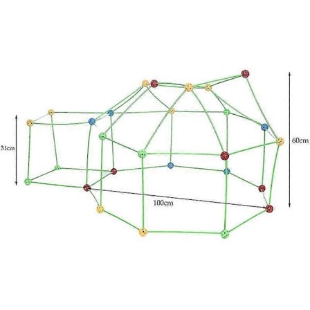Lasten linnoitusrakennussarjat, tee-se-itse palapeli, leikkimökki, rakenna majasi, tee-se-itse rakennuslinnatunnelit leikkiteltta sisä- ja 