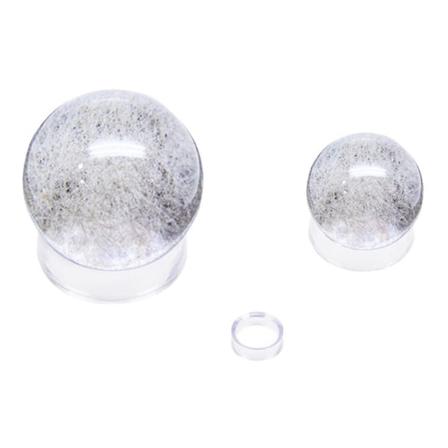 4x 10 / sett med displaystativ i klar akryl, kuleholder, for krystallkule, kvarts, kuler, kulebase, kuleholder - Perfet
