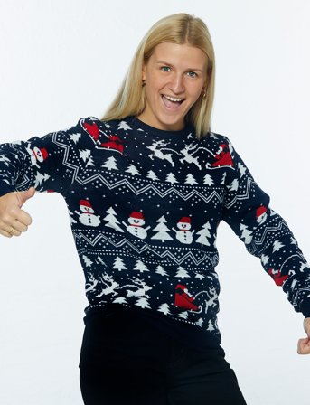 Happy Seasons The Stylish Christmas Jumper - Navy - XXL