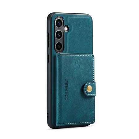 Lærveske med magnetisk kortholder til Galaxy S24