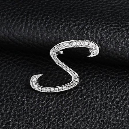 1 st Broschnål Kärleksgåvor Minnessmycken Bröllop Kristallbrosch 26 Engelska Bokstäver Mode Kläder Accessoarer Broscher