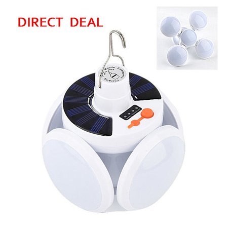 Solcelled Foldbar Bærbar LED Lyspære Utendørs Vanntett Nødbelysning med USB-Lader Ideell