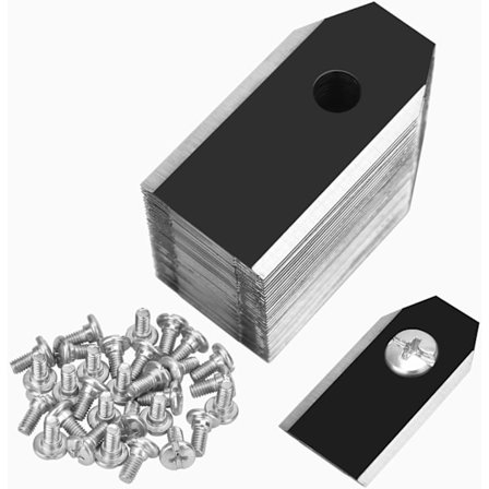 Pakke med 30 universelle titanium-erstatningsblade til robotplæneklippere og 30 skruer til Husqvarna Automower Gardena robotplæneklippere