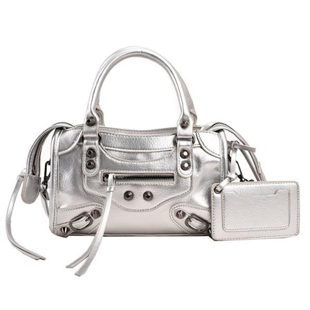 Naisten nahkainen crossbody-olkalaukku, hopea, 25*15*7cm