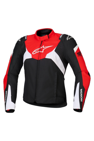 Motorradjacke Alpinestars Honda Stella T-Jaws V4 Wp Schwarz/Hellrot/Weiß S