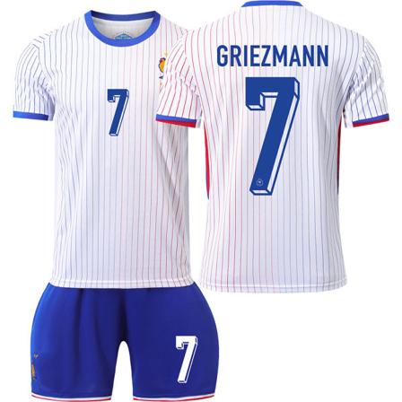 Frankrike 2024 drakt fotballdrakt UEFA Euro utgave hjem barn voksen sett nr. 7 GRIEZMANN sockless S
