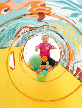 Ludi Play Tunnel - Yellow - ONE SIZE