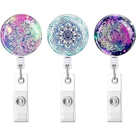 Rullautuva ID-kortin pidike, hoitajien korttikelat klipsin kanssa, nimikortin pidikkeet toimistotyöntekijöille, lääkärille, hoitajalle (Mandala 3-