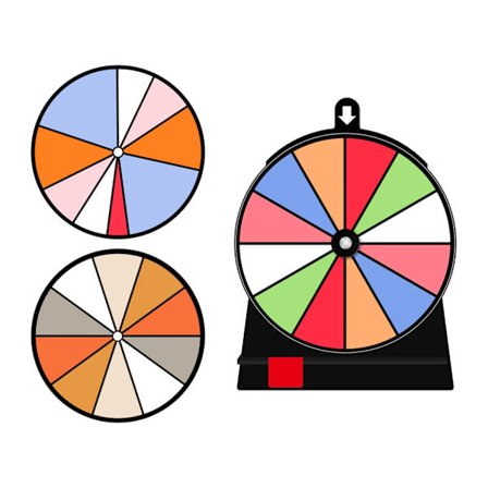 3 Play Tilpasningsbart Lykkehjul til Fester, Events og Interaktivt Spil - Holdbart