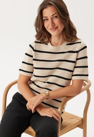 SELECTED-Slfvinna Ss Structure Knit-L