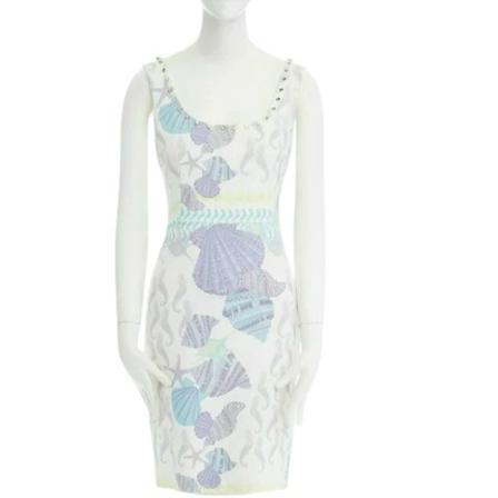 Versace Pre-owned - Vintage Klänningar - Vit - Dam - Storlek: S, Dam, Storlek: S
