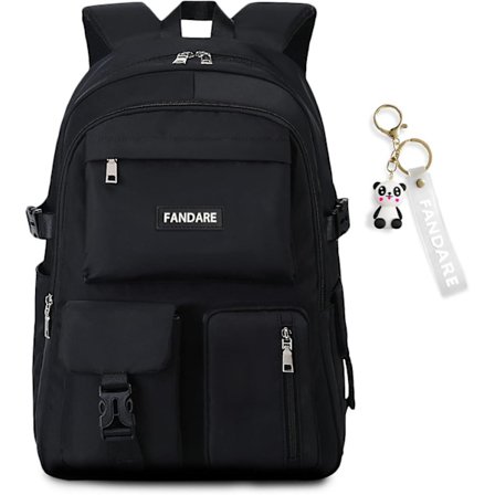 Rento koulureppu, college-reppu, tyttöjen ja poikien koululaukku 15,6 tuuman kannettavalle tietokoneelle, rento päiväreppu kouluun, matkoille, työhön,