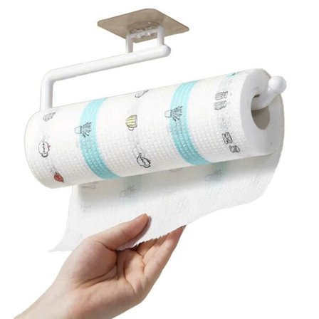 Selvlød indehaver til husholdningspapirhåndklæde -kroge hvidt