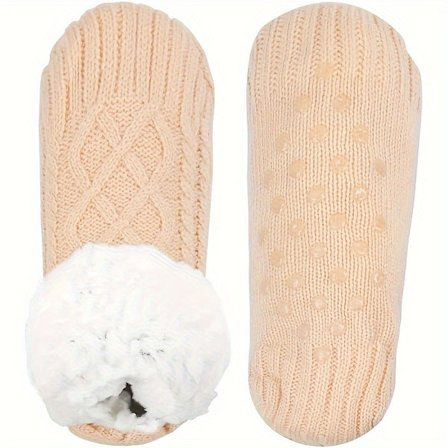 Termiske dame herre tøffelsokker vinter varme korte tykke hjemme sove myke sklisikre grep fuzzy gulvsokker fluffy [DB]