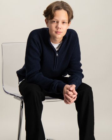 Grunt Durbuy Knit Blå Tröjor Kille - Kids Brand Store