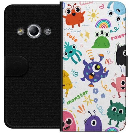 Yhteensopiva Lompakkokotelo Samsung Galaxy Xcover 3 Söpöjä fantasiahirviöitä pastelliväreissä ja vahvoissa väreissä, lapsiystävällinen kuvi