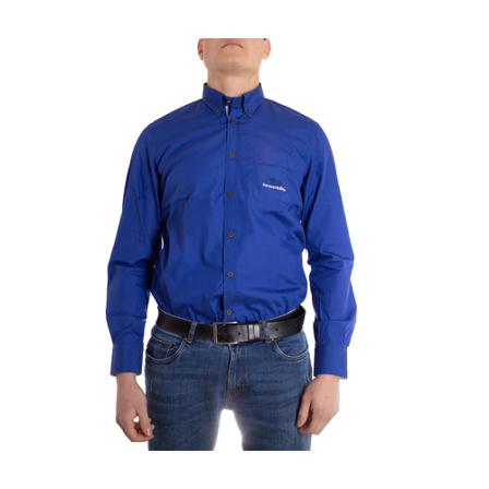 Harmont & Blaine, Solid Color Shirt Blauw, Heren, Maat:XL
