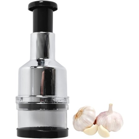 Håndtrykk Løkpresse Hakker Mini Bærbar Grønnsakshakker Rustfritt Stål Manuell Hakker for Kjøkkenutstyr