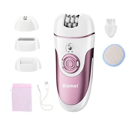 4 i 1 hår epilator elektrisk hårfjerner enhet dame fjerner oppladbar hår barbermaskin fjerning