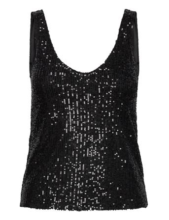 Onlbellie S/L Sequins Top Cs Jrs Black ONLY