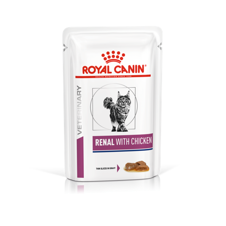 Royal Canin Veterinary Diets Cat - Wet Cat Renal Kylling 85 g x 12 stk - porsjonsposer - Katt - Kattefôr & kattemat - Veterinærfôr for katt - ZOO.no