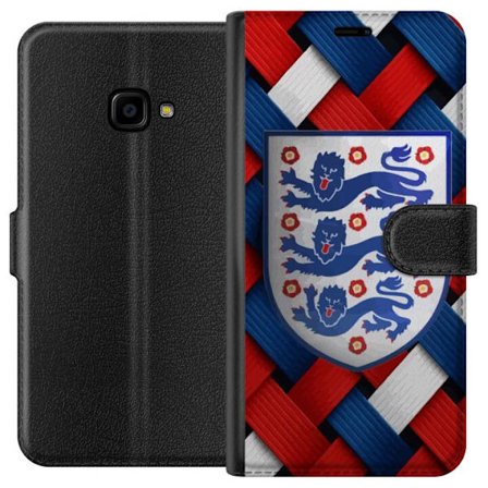 Kompatibelt Lommeboketui til Samsung Samsung Galaxy Xcover 4 Grafiskt England-motiv med heraldiske løver og flettet mønster i rødt, hvitt og blått