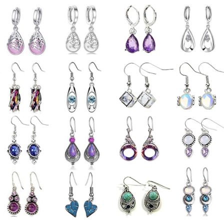 Håndlavede Søde Legering Opal Dråbe Øreringe 3D Mode Sjove Mini Smykke Øreringe Gradient Hænge Øreringe Sæt