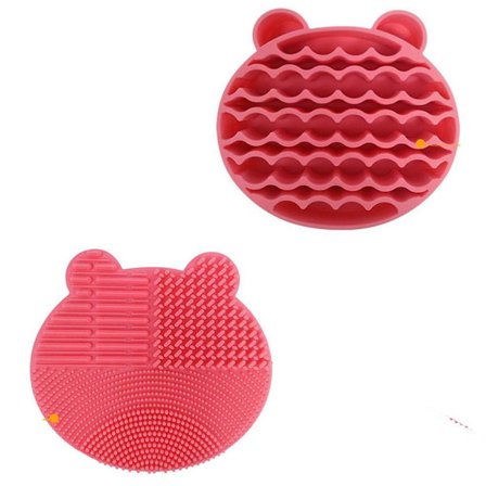 Praktiskt Silikon Borste för Sminkborst Rengöring