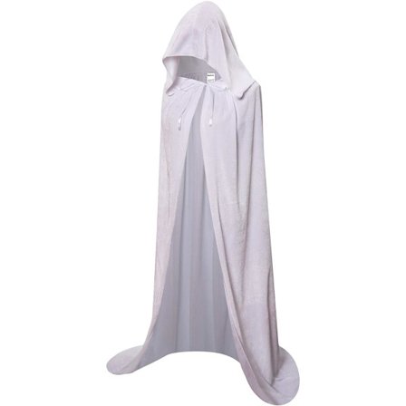 Unisex Full Length Hooded Robe Cloak Lang Fløjls Kappe Cosplay Co