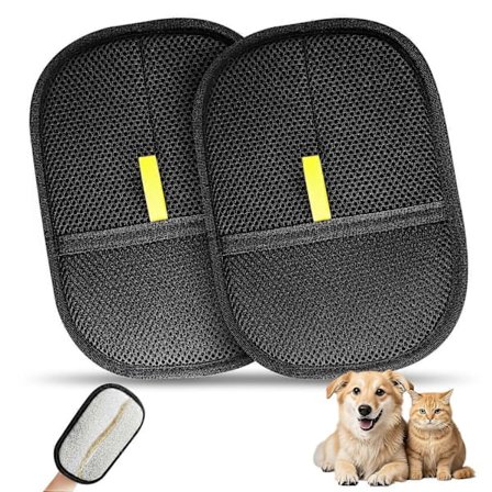 Genanvendelige Handsker til Fjernelse af Kæledyrshår | Elektrostatisk Plejehandske til Katte & Hunde[D]